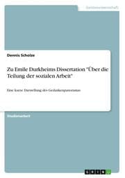 Cover von Zu Emile Durkheims Dissertation 'Über die Teilung der sozialen Arbeit'