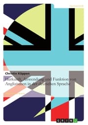 Cover von Herkunft, Anwendung und Funktion von Anglizismen in der deutschen Sprache