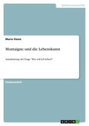 Cover von Montaigne und die Lebenskunst