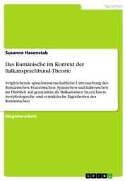 Cover von Das Rumänische im Kontext der Balkansprachbund-Theorie
