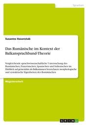 Cover von Das Rumänische im Kontext der Balkansprachbund-Theorie