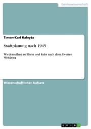 Cover von Stadtplanung nach 1945