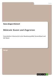 Cover von Bildende Kunst und Zugewinn