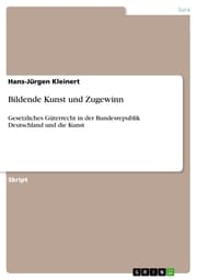 Cover von Bildende Kunst und Zugewinn
