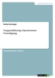 Cover von Truppenführung: Operationsart Verteidigung