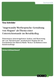 Cover von 'Angewandte Werbesprache: Gestaltung von Slogans' als Thema einer Unterrichtsstunde im Berufskolleg