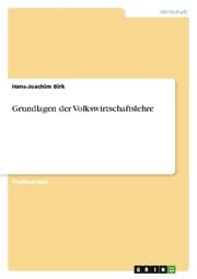 Cover von Grundlagen der Volkswirtschaftslehre