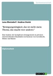 Cover von 'Reinigungstätigkeit, das ist nicht mein Thema, das macht wer anderer.'