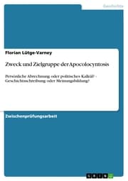 Cover von Zweck und Zielgruppe der Apocolocyntosis