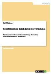 Cover von Solarförderung durch Einspeisevergütung