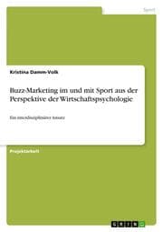 Cover von Buzz-Marketing im und mit Sport aus der Perspektive der Wirtschaftspsychologie