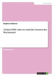 Cover von 'Global 2000' oder wo sind die Grenzen des Wachstums?