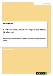 Cover von Chancen zum Ausbau der regionalen Marke Hochwald