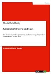 Cover von Gesellschaftstheorie und Staat