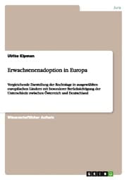 Cover von Erwachsenenadoption in Europa