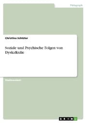 Cover von Soziale und Psychische Folgen von Dyskalkulie
