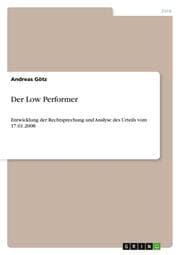 Cover von Der Low Performer