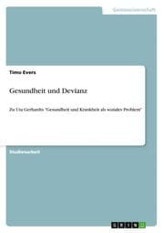 Cover von Gesundheit und Devianz