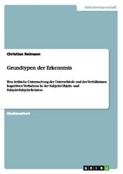 Cover von Grundtypen der Erkenntnis