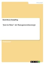 Cover von 'Just-In-Time' als Managementkonzept
