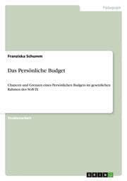 Cover von Das Persönliche Budget