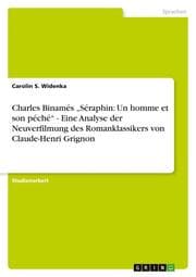 Cover von Charles Binamés Séraphin: Un homme et son péché - Eine Analyse der Neuverfilmung des Romanklassikers von Claude-Henri Grignon