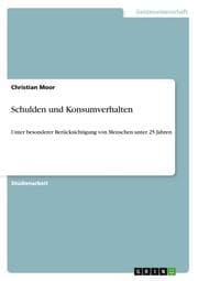Cover von Schulden und Konsumverhalten