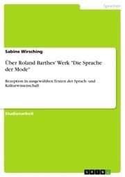 Cover von Über Roland Barthes' Werk 'Die Sprache der Mode'