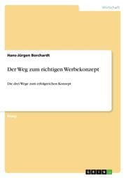 Cover von Der Weg zum richtigen Werbekonzept