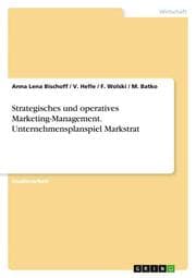 Cover von Strategisches und operatives Marketing-Management. Unternehmensplanspiel Markstrat