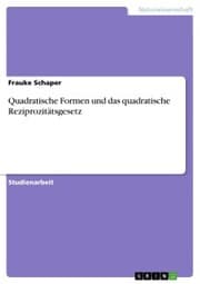 Cover von Quadratische Formen und das quadratische Reziprozitätsgesetz
