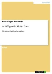 Cover von Acht Tipps für kleine Etats