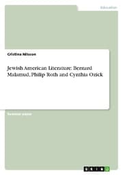 Cover von Jewish American Literature: Bernard Malamud, Philip Roth and Cynthia Ozick