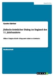 Cover von Jüdisch-christlicher Dialog im England des 11.Jahrhunderts