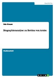 Cover von Biographienanalyse zu Bettina von Arnim