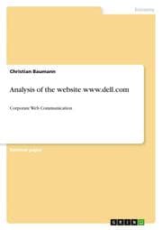 Cover von Analysis of the website www.dell.com