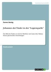 Cover von Johannes der Täufer in der 'Logienquelle'