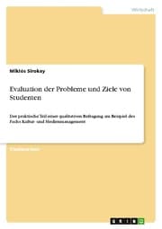 Cover von Evaluation der Probleme und Ziele von Studenten