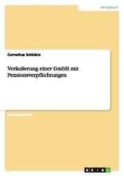 Cover von Veräußerung einer GmbH mit Pensionsverpflichtungen