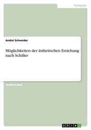 Cover von Möglichkeiten der ästhetischen Erziehung nach Schiller