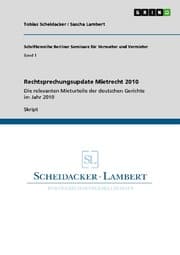 Cover von Rechtsprechungsupdate Mietrecht 2010