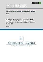 Cover von Rechtsprechungsupdate Mietrecht 2009