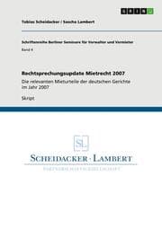 Cover von Rechtsprechungsupdate Mietrecht 2007