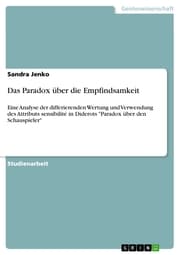 Cover von Das Paradox über die Empfindsamkeit