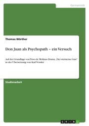 Cover von Don Juan als Psychopath - ein Versuch