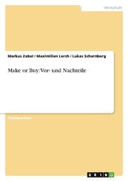 Cover von Make or Buy: Vor- und Nachteile