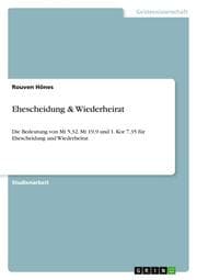 Cover von Ehescheidung & Wiederheirat