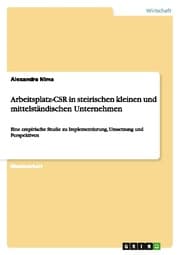 Cover von Arbeitsplatz-CSR in steirischen kleinen und mittelständischen Unternehmen
