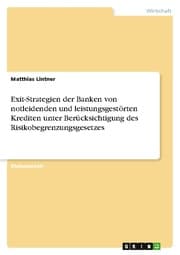 Cover von Exit-Strategien der Banken von notleidenden und leistungsgestörten Krediten unter Berücksichtigung des Risikobegrenzungsgesetzes