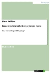 Cover von Frauenbildungsarbeit gestern und heute